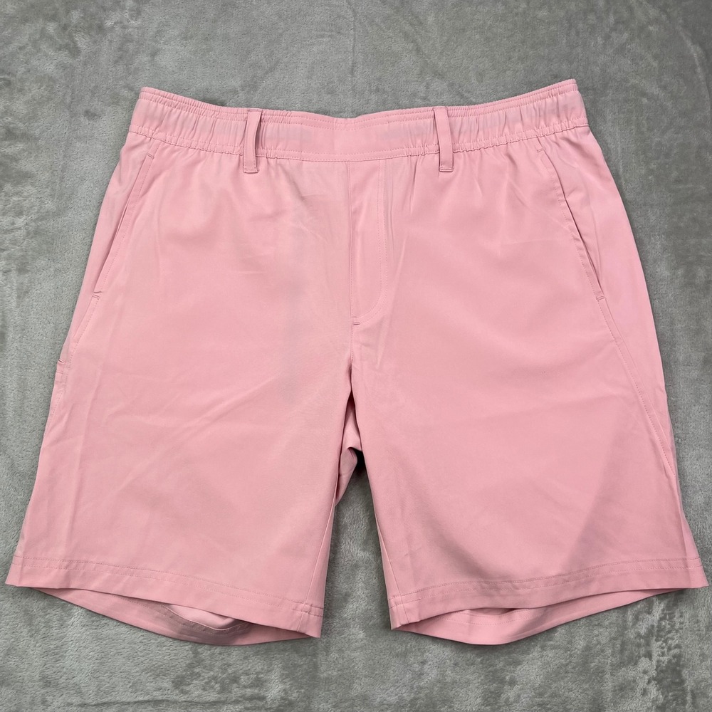 Waggle Scramble Golf Shorts Men Medium Dusty Rose Pink Solid Performance Stretch
